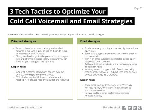 COLD CALL VOICEMAIL AND EMAIL STRATEGIES THAT WORK