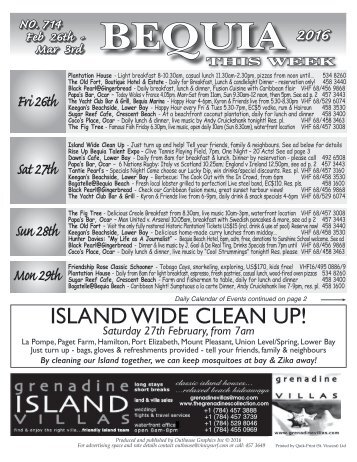 Bequia this Week 26 02 2016