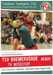 TSV Bremervörde gegen TV Neerstedt am 27.02.2016