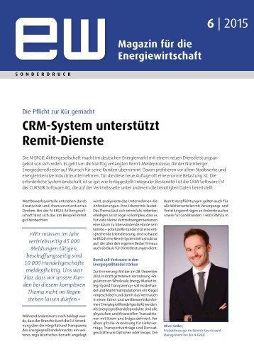 N-ERGIE, CRM-System unterstützt Remit-Dienste, Referenzbericht, ew 6-2015