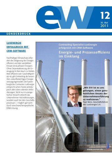 LuxEnergie, Energie- und Prozesseffizienz, Referenzbericht, ew 12-2011
