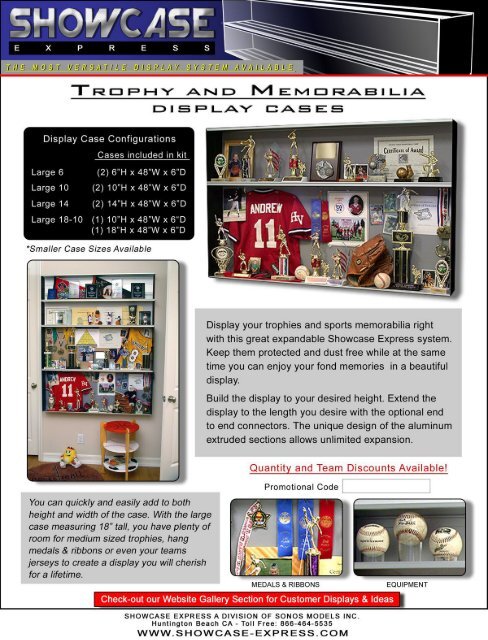 Trophy and Memorabilia Display Cases