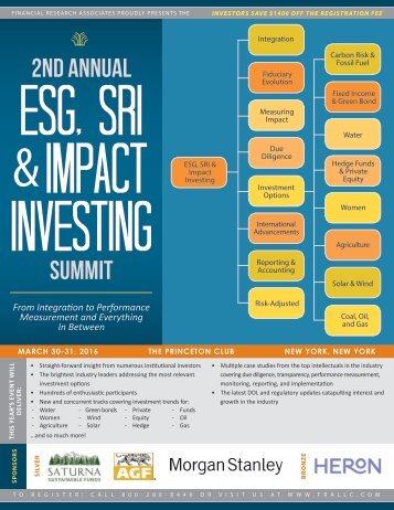 ESG SRI Impact Investing