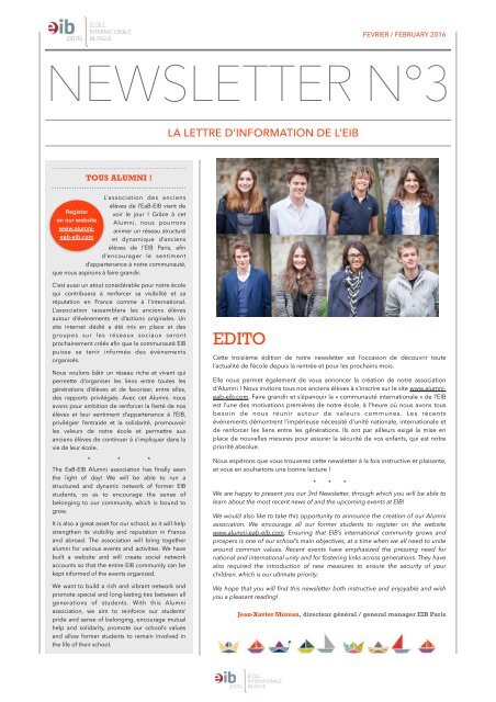 Newsletter EIB n°3