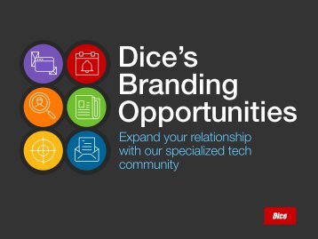 Dice’s Branding Opportunities