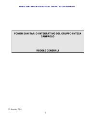 fondo sanitario integrativo del gruppo intesa sanpaolo regole generali