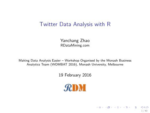 Twitter Data Analysis with R