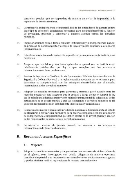 Situación de derechos humanos en Honduras