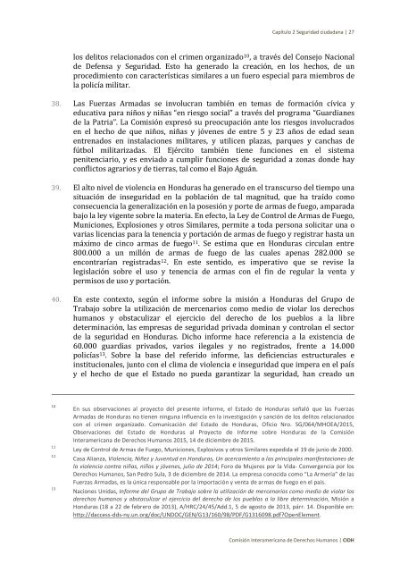 Situación de derechos humanos en Honduras