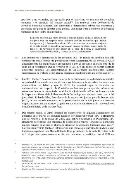 Situación de derechos humanos en Honduras