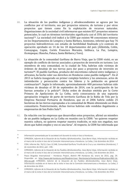 Situación de derechos humanos en Honduras