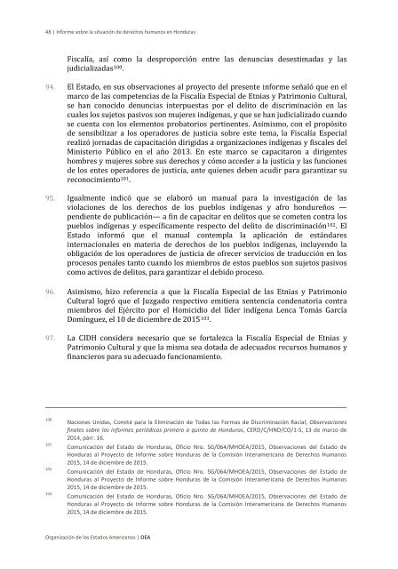 Situación de derechos humanos en Honduras