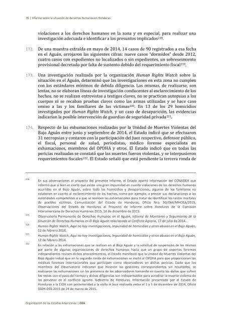 Situación de derechos humanos en Honduras