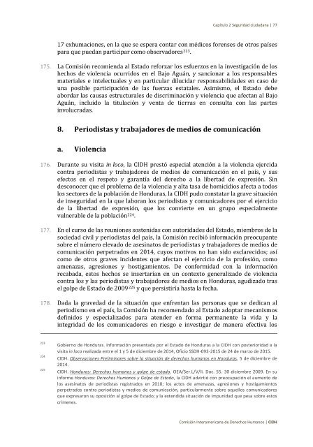 Situación de derechos humanos en Honduras