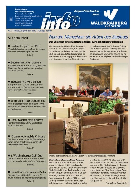 August September Stadt Waldkraiburg