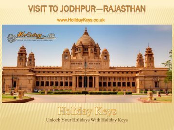Visit to Jodhpur — Rajasthan | HolidayKeys.co.uk