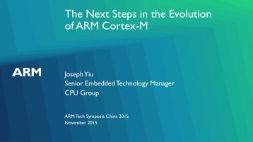 The Next Steps in the Evolution of ARM Cortex-M