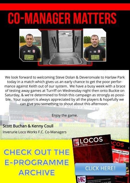 LOCOS E-PROGRAMME - Issue 04 - Deveronvale F.C.