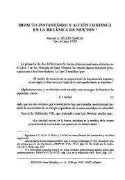 Impacto Instantáneo y Acción Contínua en la Mecánica de Newton