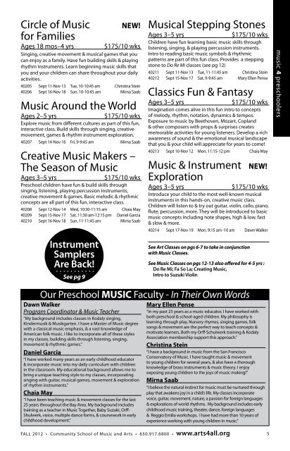 catalog (pdf) - Community School of Music and Arts