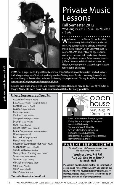 catalog (pdf) - Community School of Music and Arts