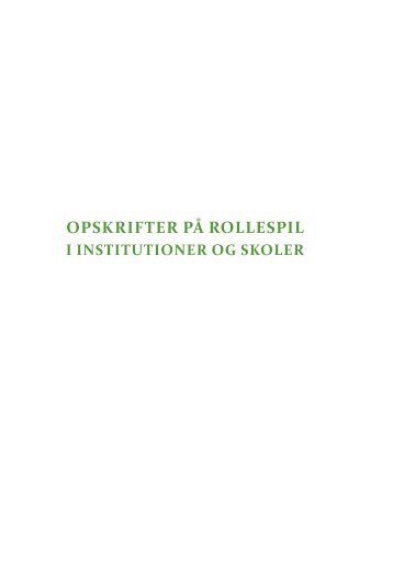 Opskrifter på rollespil