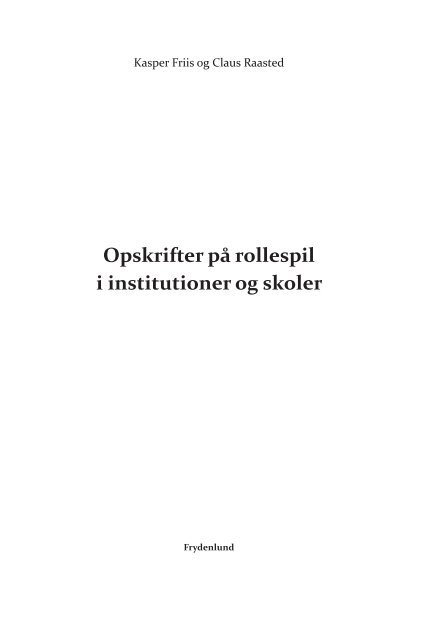 Opskrifter på rollespil