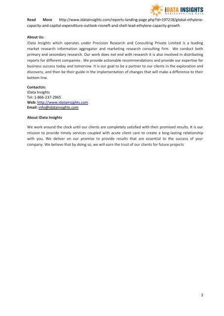 Global Ethylene Capacity and Capital Expenditure Outlook 