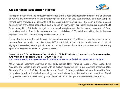 Global Facial Recognition Market