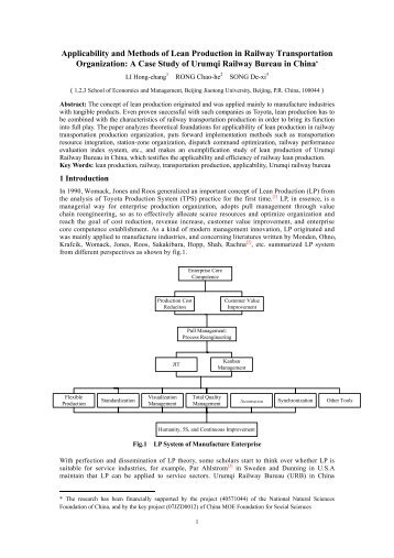 Lean Production in Railway Transportation Organization