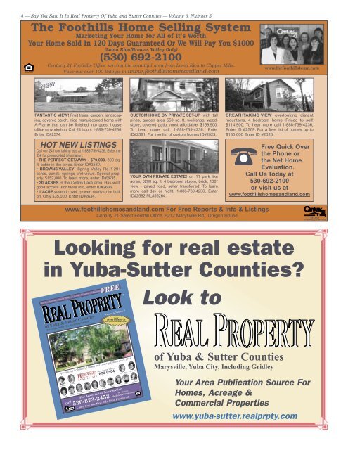 Marysville, Yuba City, Including Gridley - Real Property of Yuba