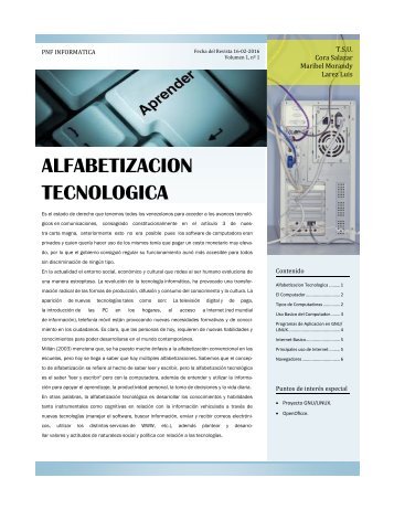 revista virtual de alfabetizacion tecnologica