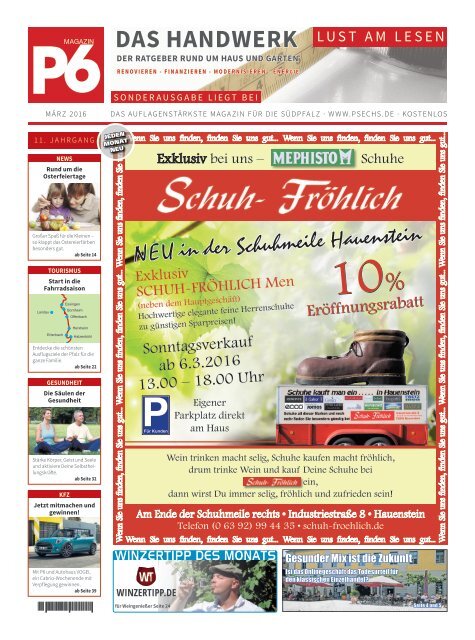 P6 - Magazin für die Südpfalz 03/2016