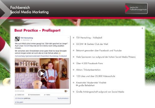 Best Practice Social Media Sport