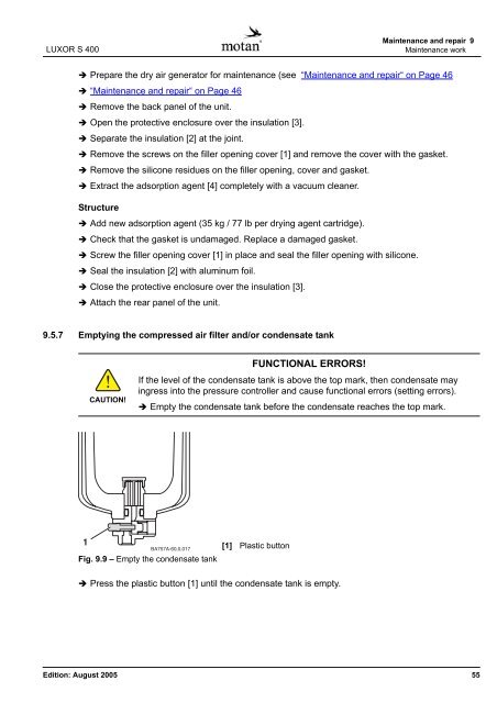 Operating Manual LUXOR S 400