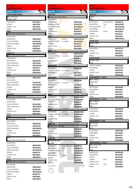 Katalog Landmaschinen