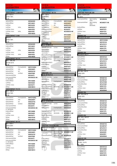 Katalog Landmaschinen