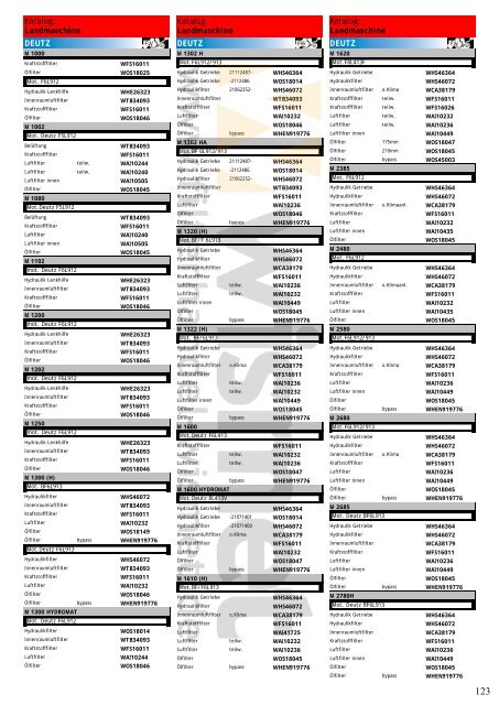 Katalog Landmaschinen