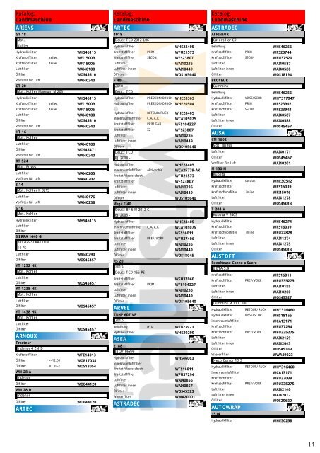 Katalog Landmaschinen