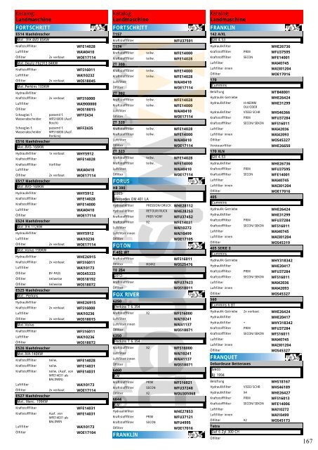 Katalog Landmaschinen