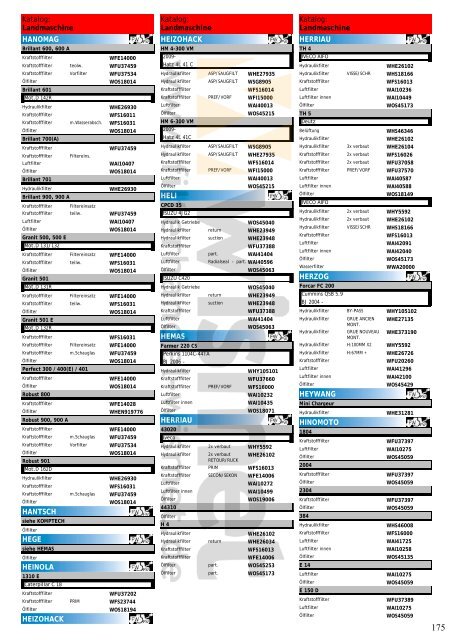 Katalog Landmaschinen