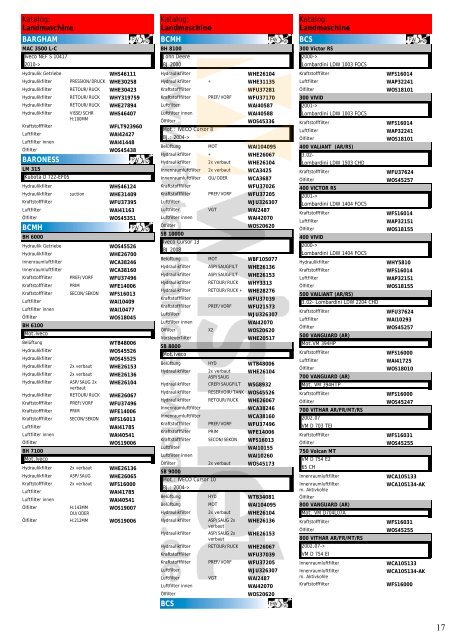 Katalog Landmaschinen