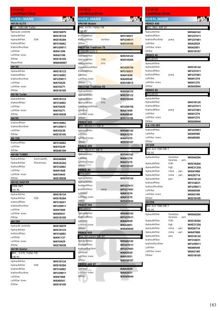 Katalog Landmaschinen