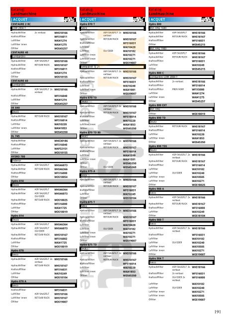 Katalog Landmaschinen