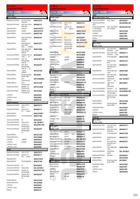 Katalog Landmaschinen