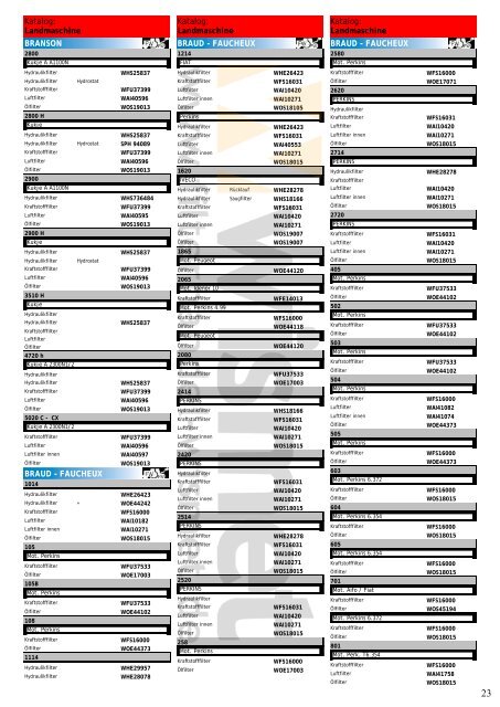 Katalog Landmaschinen