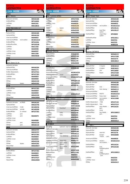 Katalog Landmaschinen