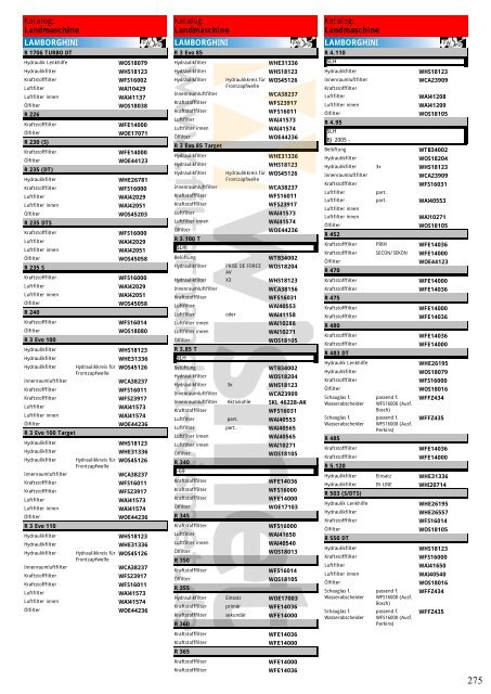 Katalog Landmaschinen