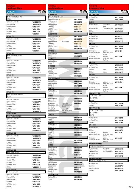 Katalog Landmaschinen