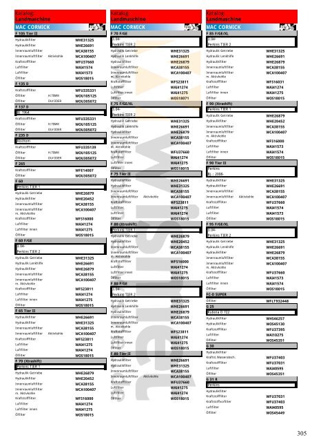 Katalog Landmaschinen